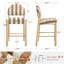 Tabouret de comptoir revêtu de lin 26,4 po Hyland-982135610-993774929