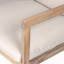 Causeuse d'extérieur en bois d'acacia avec table basse et coussin en teck clair