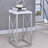 Florentin 29.25'' Tall End Table in Glossy White and Chrome