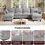 Canapé modulaire surdimensionné de 143 po avec repose-pieds, coussins en duvet et sièges profonds avec housses de coussin lavables amovibles, assemblage facile sans outils, accoudoirs en pétales pour le salon, tissu chenille-2050242151