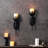 Hanging Iron Wall Candle Holder