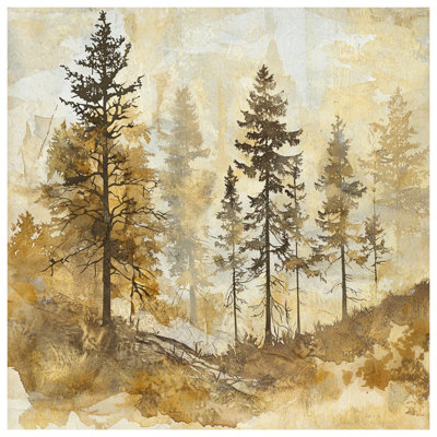 Misty Forest Landscape Canvas Gallery Wrap in Many Sizes