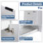 Meuble-lavabo flottant 36 po - lavabo en résine, 2 portes à fermeture douce et 1 armoire d'appoint | Contreplaqué Kd (blanc brillant)