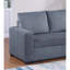 Canapé-lit convertible Lit escamotable Pieds en plastique Coussin dossier Accoudoirs carrés Poignées pratiques Finition gris foncé Salon principal