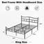 Metal Bed Frame With Headboard-1241608707