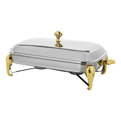 Chinery Stainless Steel 3 Quarts Rectangle Chafing Dish