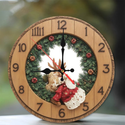 Christmas-Clock Wreath
