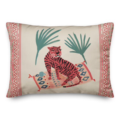 Housse et insert de coussin rectangulaire pour l'extérieur Tiger