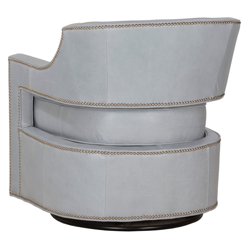 Fauteuil oscillant pivotant en cuir Phoebe, Colombe 1183, Fauteuil oscillant pivotant