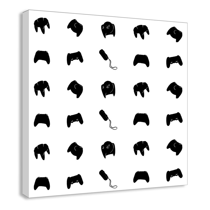 Imprimé papier à motif de joueur, H 16 po x l 16 po x P 1,5 po, Canevas