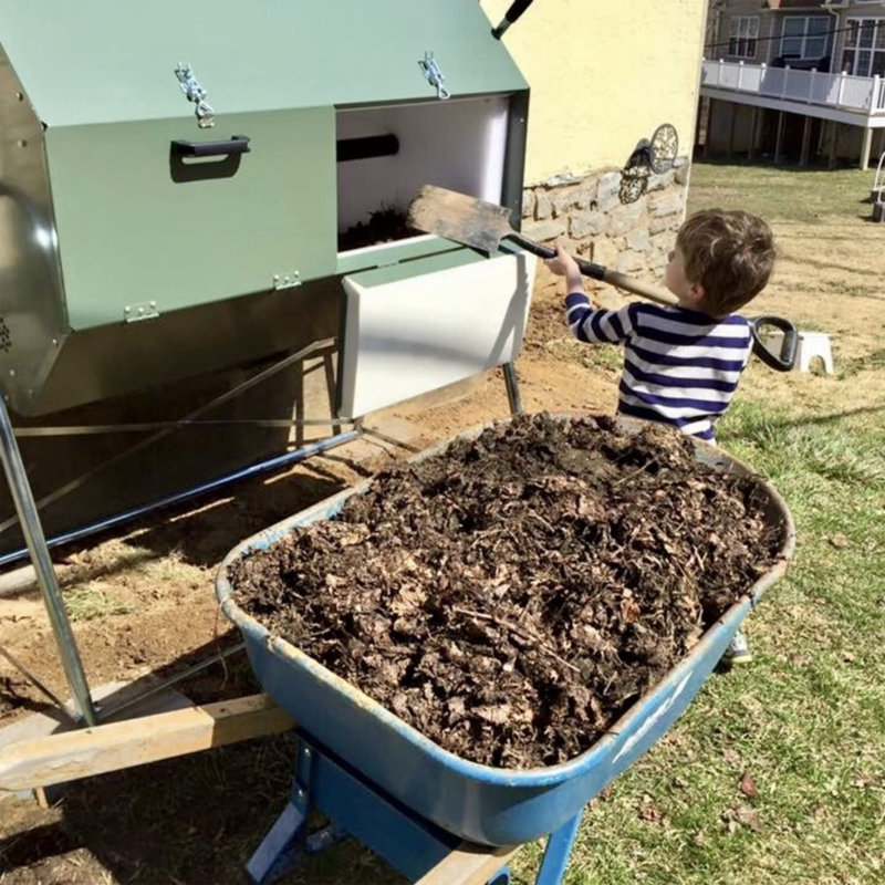 Poubelle à compost en acier à double chambre 70 gallons JK270A Jora Composters