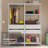 Madesa Garage Storage Rack with 4 Drawers, 5 Shelves and Hanging Space 55"L Multiuse Modular Organization Cabinet for Tools - White-1395844554