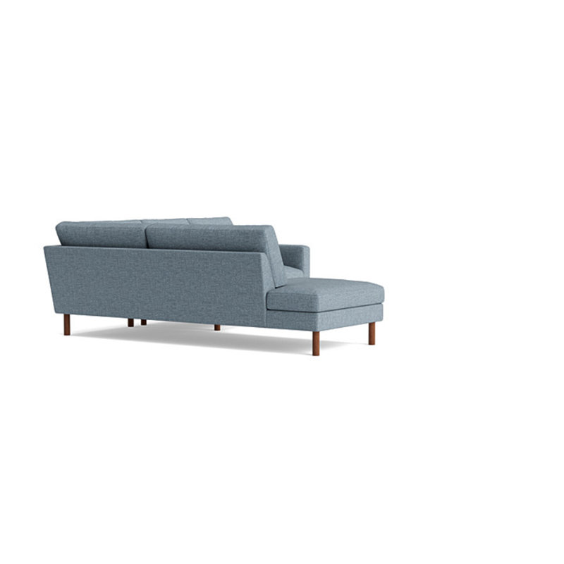 Laguna Sectional, Performance Weave - Zinc, Left Hand Facing