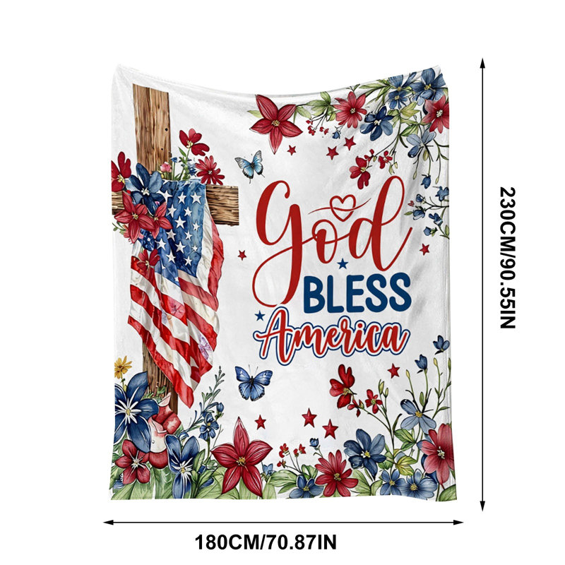 Couverture de flanelle de fête d'indépendence kbndieu, D
