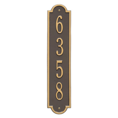 Richmond 1-Line Wall Address Plaque