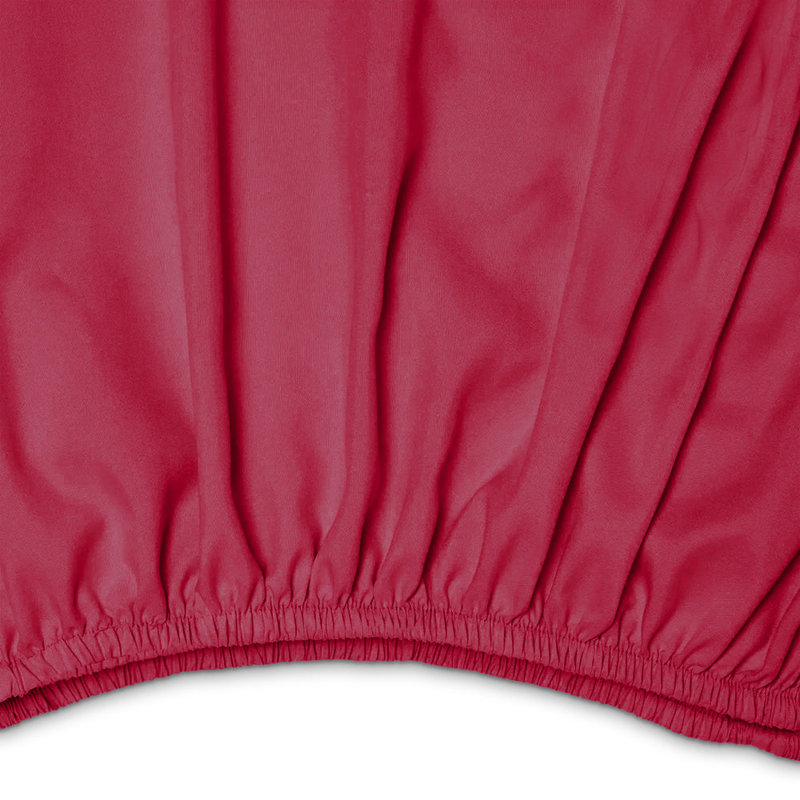 Microfiber Brushed Fitted Sheet, Red, Single (3')