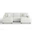Canapé modulaire rembourré en chenille 5 pièces avec coussins décoratifs et repose-pieds amovibles 5 pièces-1794870452-1794870455