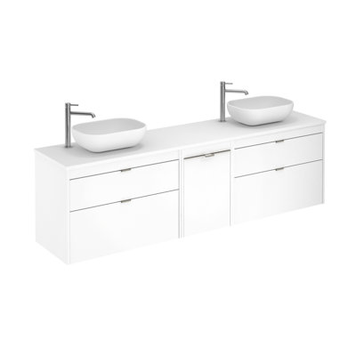 Amarantha 81 " W Double Vanity Bathroom Vanity With Solid Surface Top