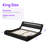 Charlesten Vegan Leather Platform LED Lights Bed with Wooden Slats and Adjustable Headboard, RGB Lighting & Music Sync, No Box Spring Needed-852362829-852362832