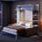 Bed Frame for Bedroom, Murphy Bed, Wall Bed with Upholstered Sofa