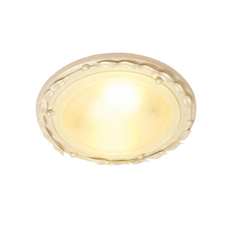 Ballyrashane Glass Flush Mount, Ivory/Gold