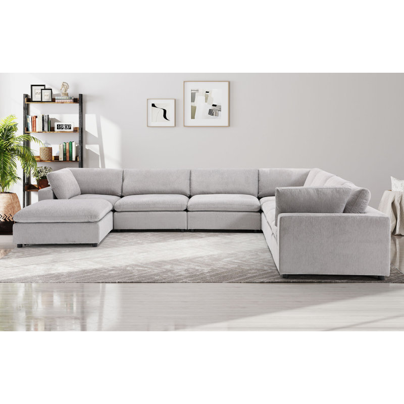 Canapé modulaire rembourré 8 pièces Nuccio