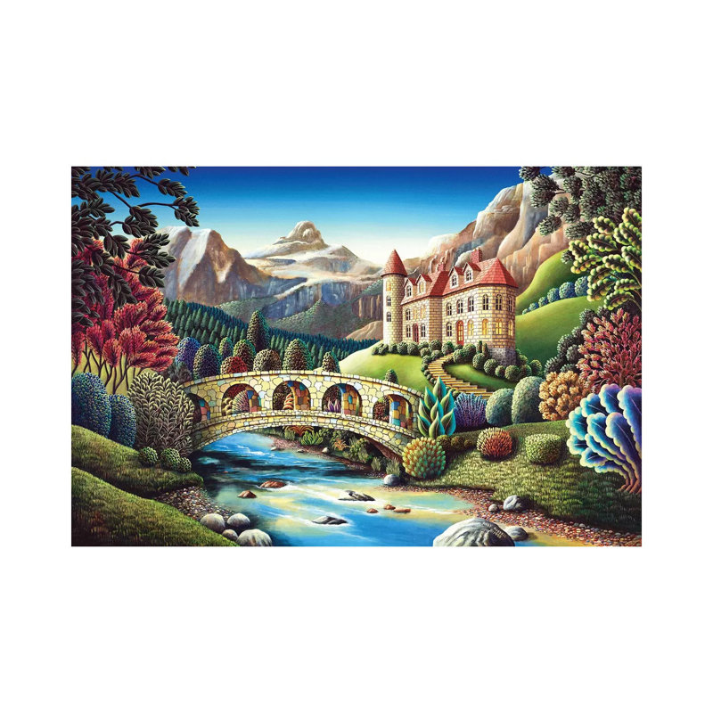 «Castle Creek» par Andy Russell - peinture sur toile tendue, H 18 po x l 26 po x P 1,5 po