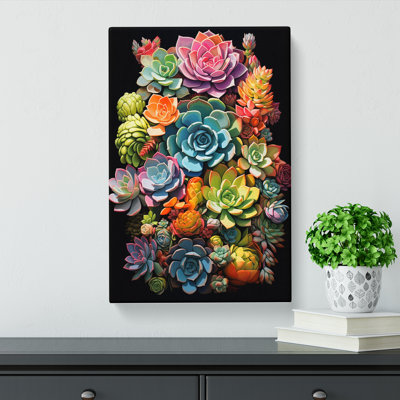 Succulent Informel - Wrapped Canvas