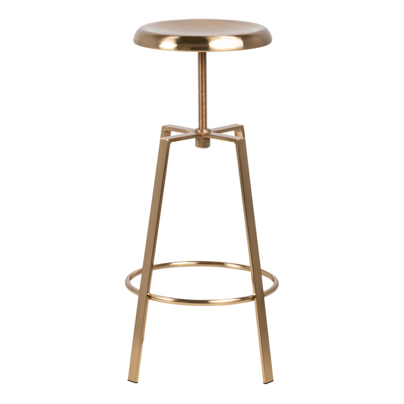 Goose Swivel Adjustable Height Counter Stool with Metal Frame