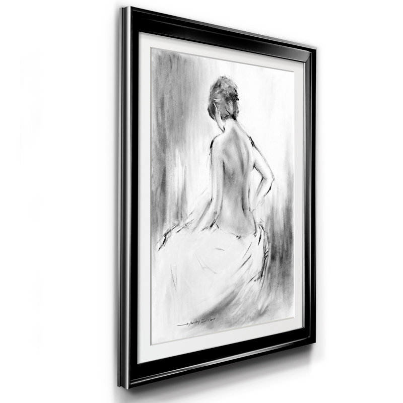 Soft Silhouette V - Cadre photo, reproduction d'art sur papier, H 18,5 po x l 24,5 po x P 1,5 po, Noir