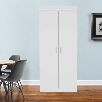63” Classic White Pantry Cabinet with Two Full Size Doors 63” Classic White Pantry Cabinet with Two Full Size Doors
