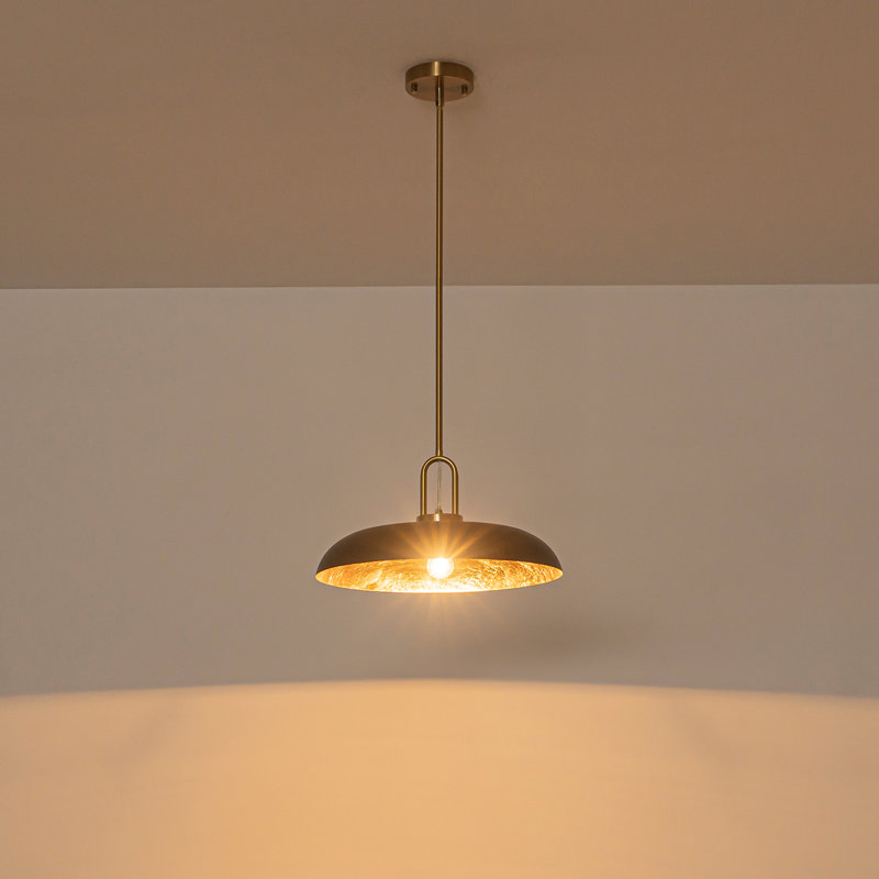 1-Light Modern Black Dome Pendant