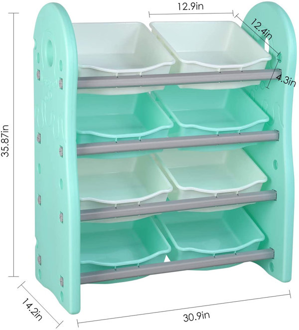 Mccrory Plastic Toy Organizer with Bins