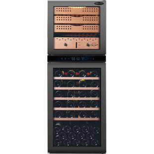 Havana Vino Dual-Door Wine Refrigerator & Cigar Humidor – 49 Bottle, 680 Cigar Capacity, Stainless Steel, Dual Climate Control