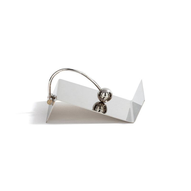 Porte-serviette élégant en nickel poli