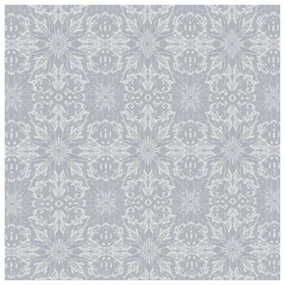 Gray Ornate Mandala Pattern Blankets