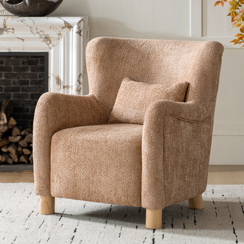 Fauteuil à oreilles D’alouette Boucle, Argile