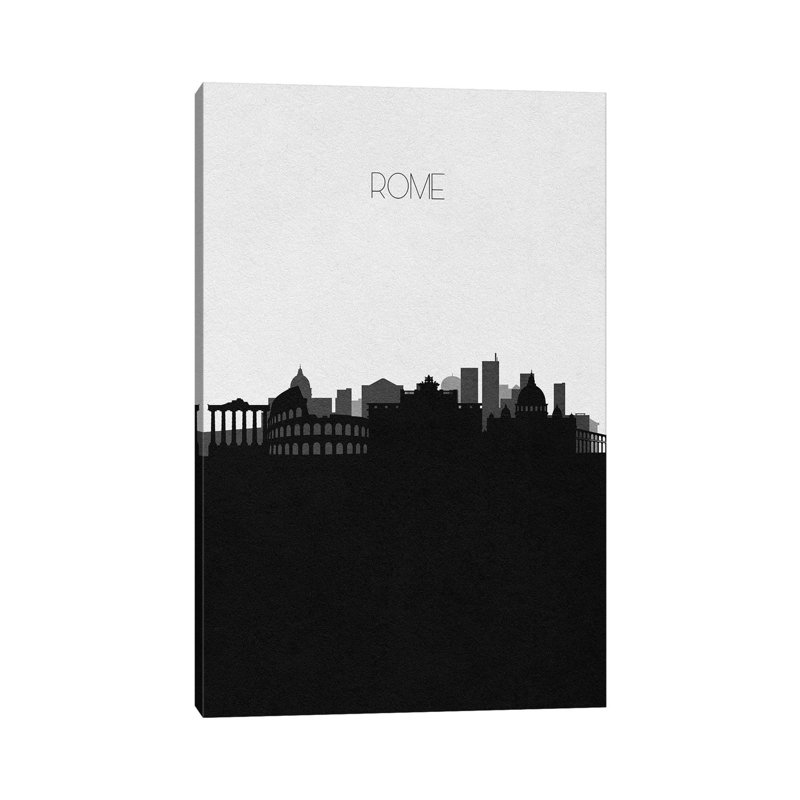 Rome, Italy City Skyline by Ayse Deniz Akerman - Wrapped Canvas Print