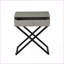 Table de chevet en bois taupe 23 po avec plateau en verre Koda Tiroir-918875452