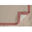 Tapis berbère beige clair fait à la main avec bordure en coton orange brûlé Nannette-591379937