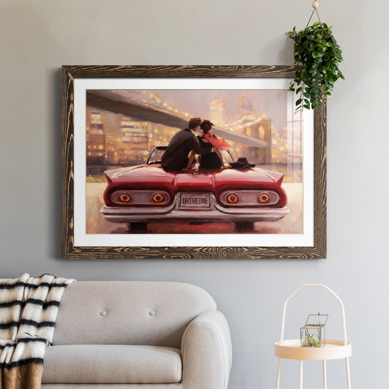 " You Are The One ", 27.5" H x 37.5" W x 1" D, Espresso Framed, White