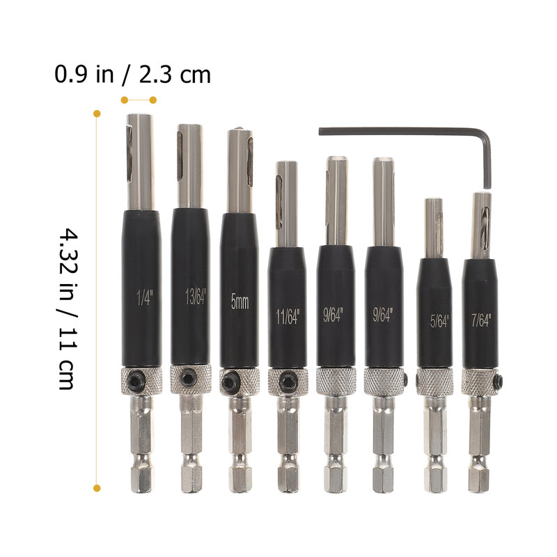1 Set Self Centering Drill Bit Centering Hinge Drill Bit Woodworking Tool