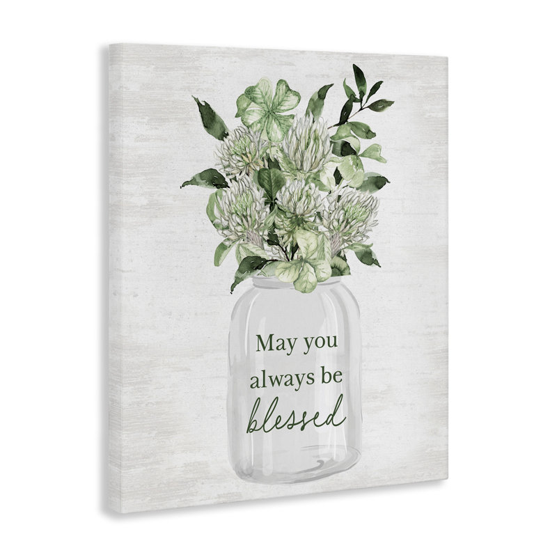 "Be Blessed Bouquet", art mural par lettrage et doublure, 48" H x 36" W