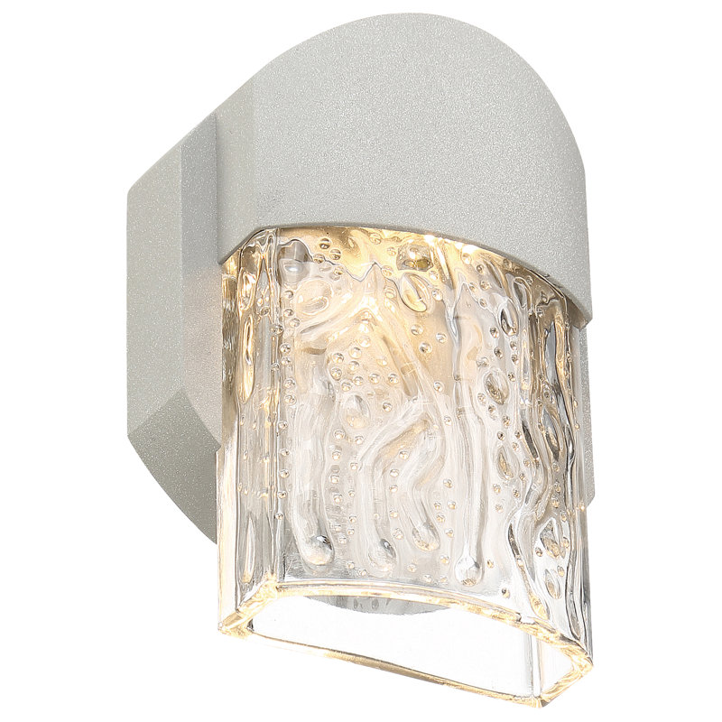 Plafonnier encastré d'extérieur à DEL Pomfret, Satin, H 6 po x L 4,5 po x P 2,5 po