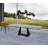 Carrocci Extendable Glass Top Metal Base Dining Table
