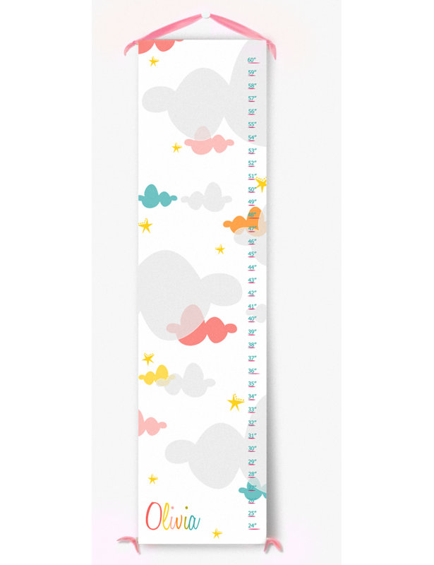 Tableau de croissance personnalisable cloud canvas Hawk Ridge, Oui, Rose