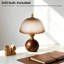 Lampe de table à intensité variable en bois avec abat-jour en verre givré - Lampe de table de chevet en bois massif pour chambre à coucher et salon, douille E26 avec cordon de 6 pi