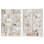 Bibliothèque double en bois à 6 niveaux H 74,3 po x l 47,2 po (ensemble de 2)