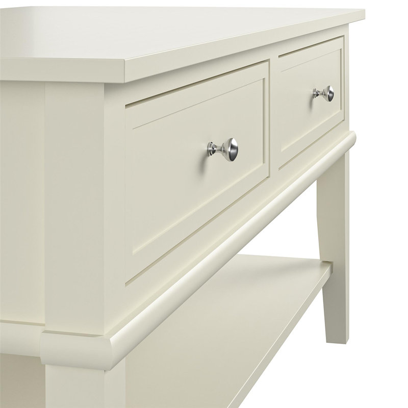 Denva Four Leg Coffee Table with Storage, White
