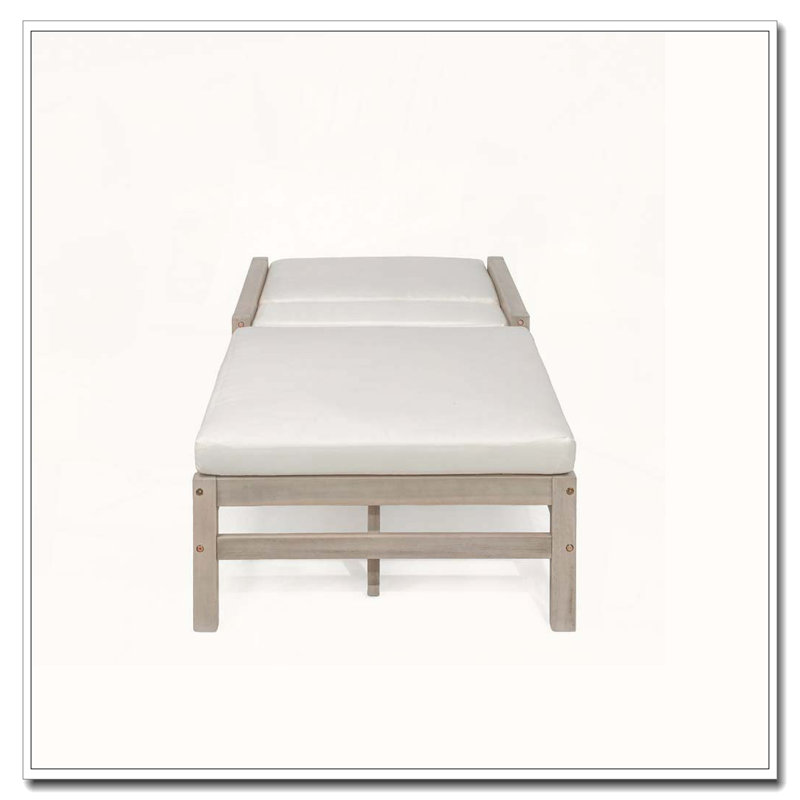 Chaise longue d'extérieur réglable, 1, Gris